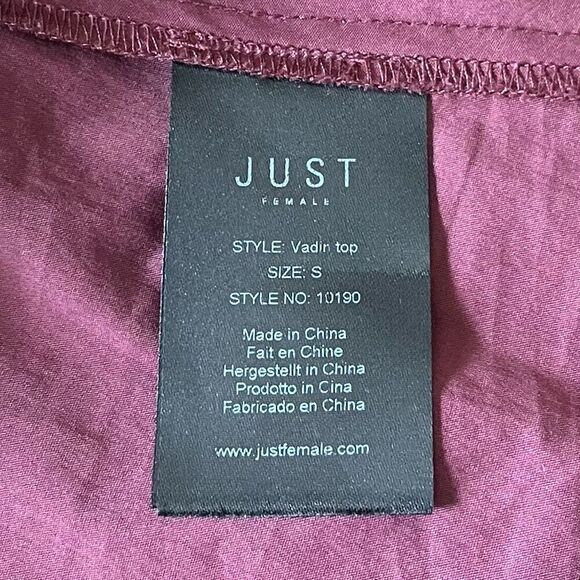 JUST Female Vadin Asymmetric Minimalist Top Small Sustainable Feminine Capsule - Picture 9 of 11